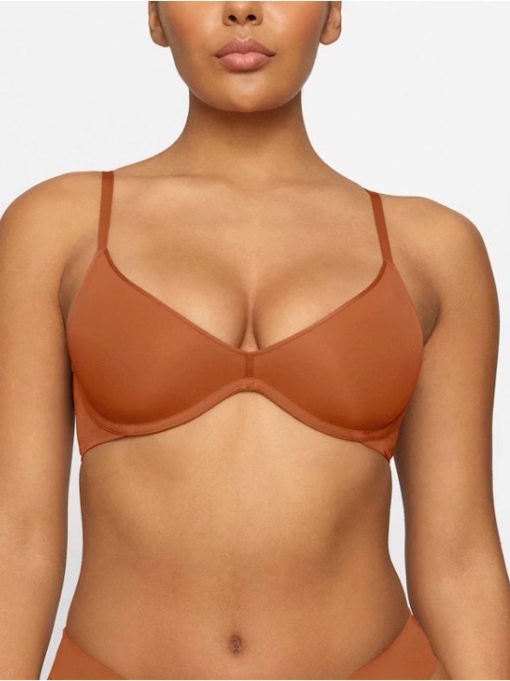 Skims Scoop Bra - Rust